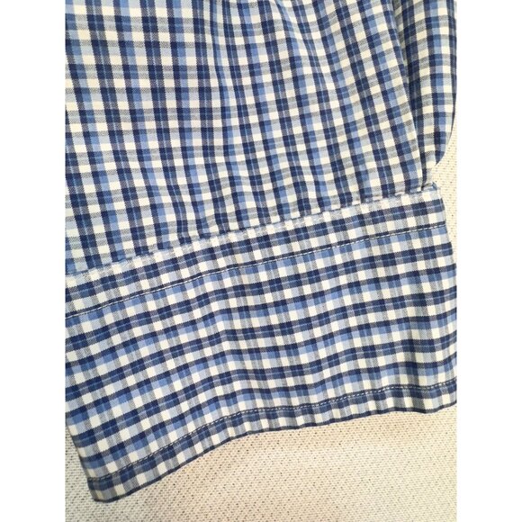 Ralph Lauren Men's Classic Fit Button-Down Gingham Shirt Size 17.5 Blue - Picture 9 of 11
